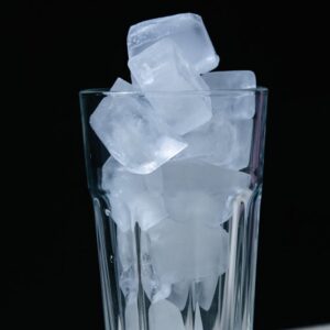 Drinking Glass with Ice Cubes